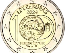 Luxembourg 2 Euro Commemorative Coin 2024 - Introduction of the Franc Coins. Uncirculated.