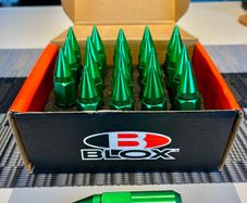 BLOX Spiked Lug Nuts M12 x 1.25 Green