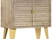 Sideboard 80x35x80 cm Solid Mango Wood and Cast Iron