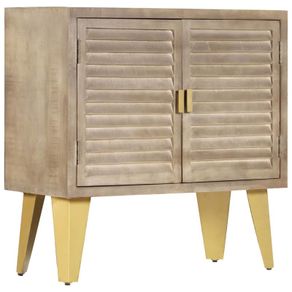 Sideboard 80x35x80 cm Solid Mango Wood and Cast Iron