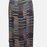 Zara Ladies Multi Brown Orange Green Pleated Chiffon Side Wrap Skirt M Uk 12 Including Postage Image 3