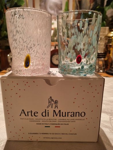 Two Murano Glasses by Alessandro Coppola