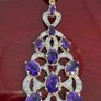 Silver Amethyst & Zircon Filigree Pendant by Harry Ivens Image 7