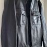 Massimo Dutti mens black grandfather collar leather jacket Sz XL - BNWT Rrp 300 Image 2