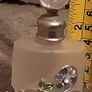 Nice glass and white metal perfume bottle Image 2
