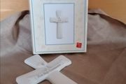 First Holy Communion Porcelain Bisque Cross - Wall Plaque