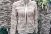 old navy cream Beige full zip borg fleece Xs S