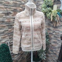 old navy cream Beige full zip borg fleece Xs S