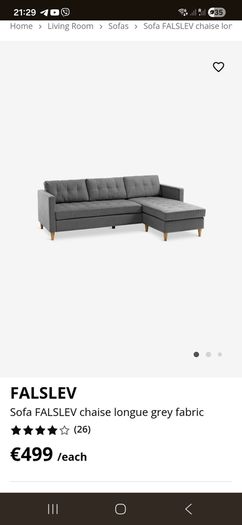 3-Seater Reversible Sofa