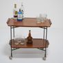 Vintage Swedish Teak Two Tier Serving Cart by Firma Glas & Tra, 1950s Image 10