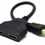 HDMI Splitter Cable 1 to 2 Male to Female M/F 1 in 2 out Converter Adapter Image 2