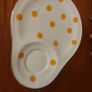 Fabulous Rare Pair of Vintage Arklow Pottery "The Abbey Supper Set" Spotty Tennis Set Plates Made for the Irish Trading Company Image 2