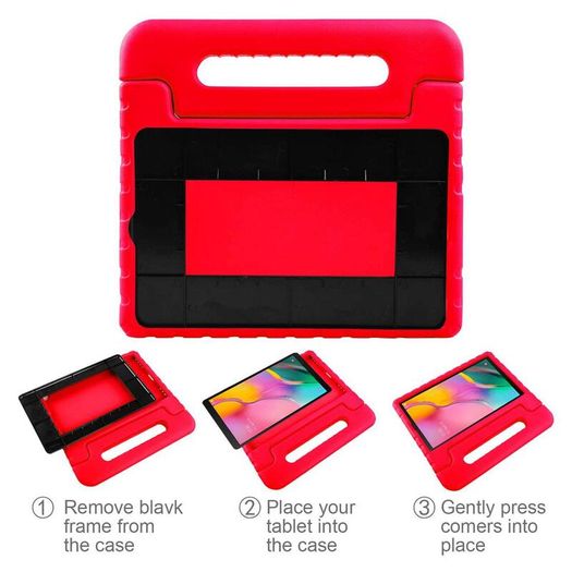 For Samsung Galaxy Tab S6 Kids Case Shockproof Cover With Stand - Red