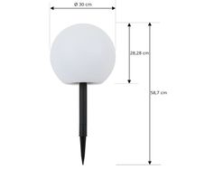 Outdoor LED solar lamp Lago, 30 cm diameter