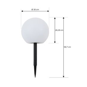 Outdoor LED solar lamp Lago, 30 cm diameter