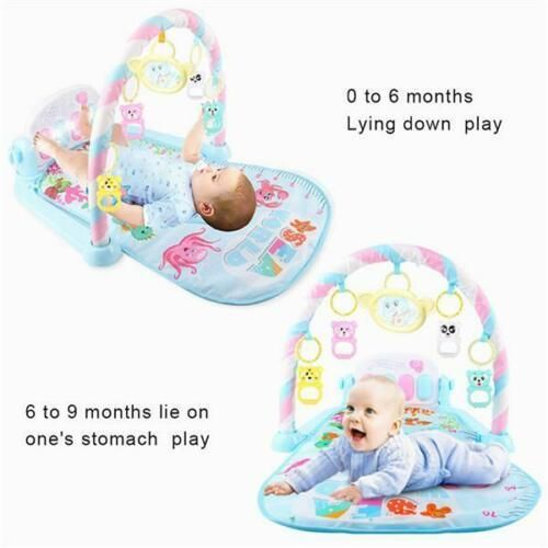 3 in 1 Baby Gym Play Mat Lay & Play Fitness Music And Lights Fun Piano Girl