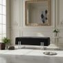Aurora Modern Extended 100cm Upholstered Banch Sale Image 10
