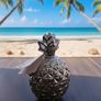 H&M Home Pineapple Ornament Jar Silver Glass Image 2