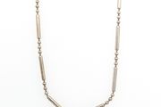 925 Vintage Sterling Silver Italian Bar LinkChain