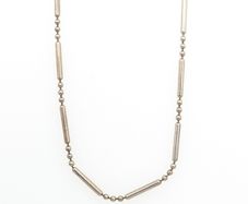 925 Vintage Sterling Silver Italian Bar Link Chain