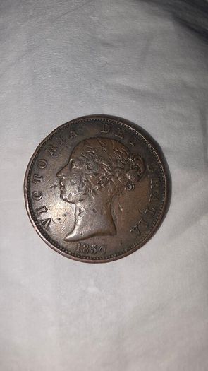 1854 half penny Victoria 1St Portrait