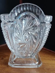 Vintage Czechoslovakian Glass Vase