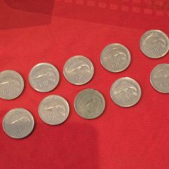 10 Irish 10p coins from 93, 94 & 99