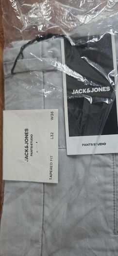 JACK & JONES Men's Cargo Pants, Jpstace Sunny, Grey  XL - 36/32