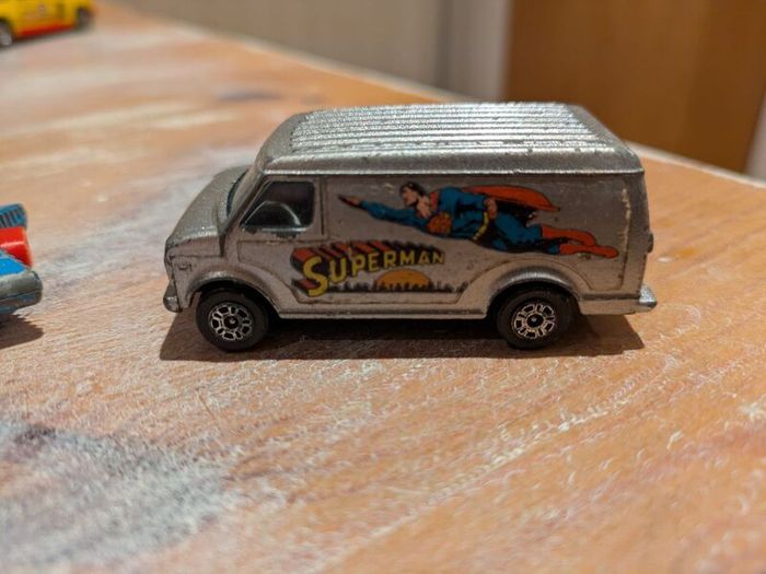 Vintage corgi superman van and superman supermobile