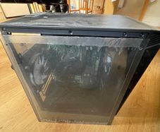 Black computer cage