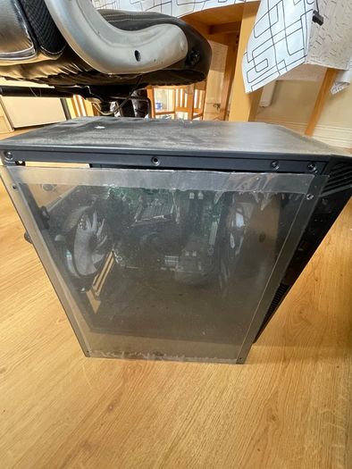 Black computer cage