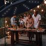 Aluminium LED Solar Cantilever Parasol, Diameter 300 cm, Sun Umbrella with Crank and On/Off Switch, Garden Parasol with UV Protection, Sun Shade with Stand, Market Umbrella, Waterproof Image 6