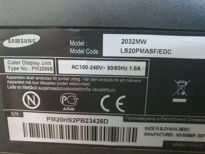 20" Samsung Monitor