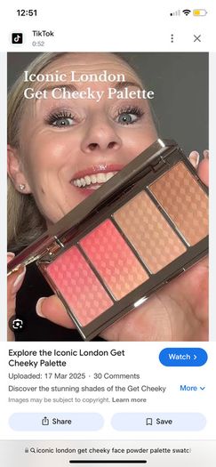 Iconic London get cheeky face powder palette