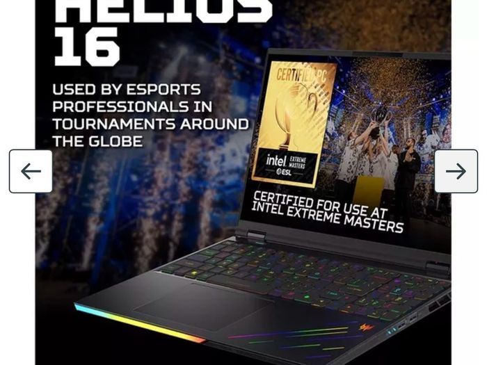 ACER Predator Helios 16 AI 16" Gaming Laptop - Intel Core Ultra 9, RTX 5090, 1 TB SSD