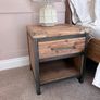 Bedroom Furniture Set Bed Frame, 2 Bedside Units & 7-Drawer Dresser with Mirror Excellent Condition Image 2