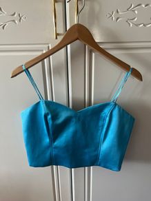 ladies satin crop top new bnwt