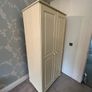 Painted Solid Pine 2-Door Wardrobe with Internal Storage Image 2