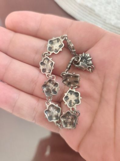 Vintage Sterling silver daisy bracelet