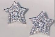 Asymmetric Stars Stud Earrings New