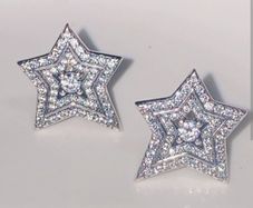 Asymmetric Stars Stud Earrings New