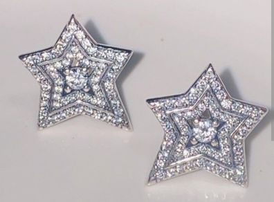 Asymmetric Stars Stud Earrings New