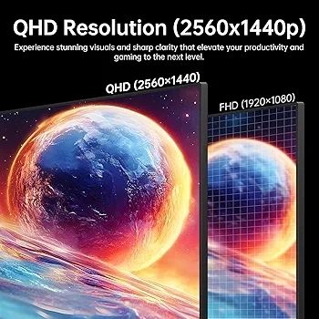 KTC Flat 32 Inch Monitor, QHD 1440P 2K 120Hz (OC) IPS Large Computer Monitor, Ultra Thin Bezels, Anti-Blue Light, HDR10, 103% sRGB, 86% DCI-P3, 350 Nits, 3ms MPRT,