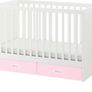 IKEA STUVA / FRITIDS Pink Cot/Toddler Bed + Changing Table/Desk Image 3