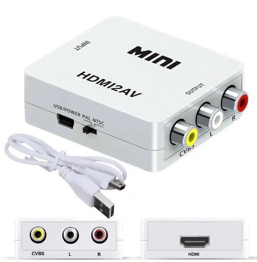 HDMI TO RCA AV Composite 1080p Video Converter Box Adapter CVBS Scaler A132