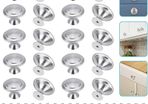 20 PCS Kitchen Door Knobs Stainless Steel Cupboard Handles Round Mushroom Door Pull Handle Knobs Polished Wardrobe Door Knobs Drawer Knobs with Screws for Drawer Door Cupboard (FREE POSTAGE)