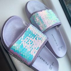 Purple sequins slidders