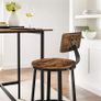 _Set of 2 bar stools, kitchen chairs with sturdy metal frame, seat height 73.2 cm, easy assembly, industrial design, vintage brown-black Image 5