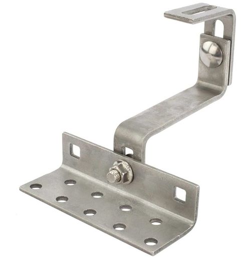 Solar Panel Roof Hook Stainless Steel 150 mm 3-Way Adjustable PV Mounting