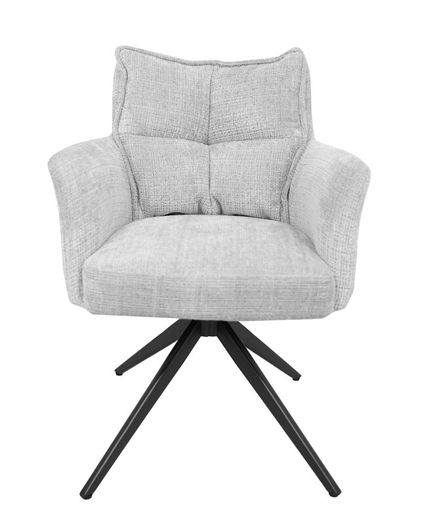 Cremona Swivel Armchair Light Grey Chenille 360